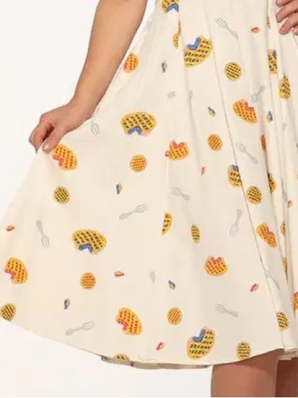 Hearts & Roses Pie print midi skirt